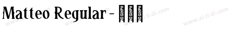 Matteo Regular字体转换